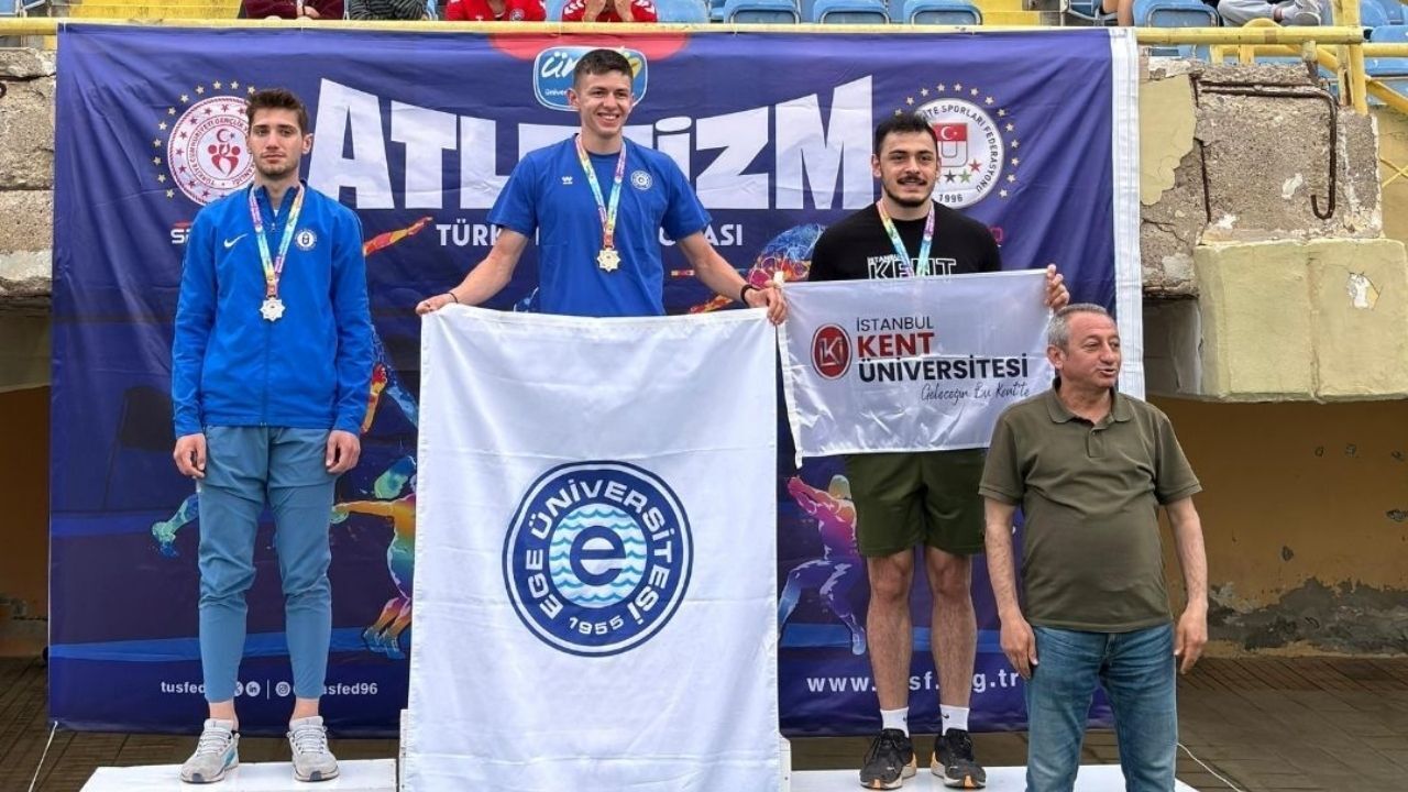 Ege Üniversitesi Atletizm Şampiyonası’nda rekorları altüst etti