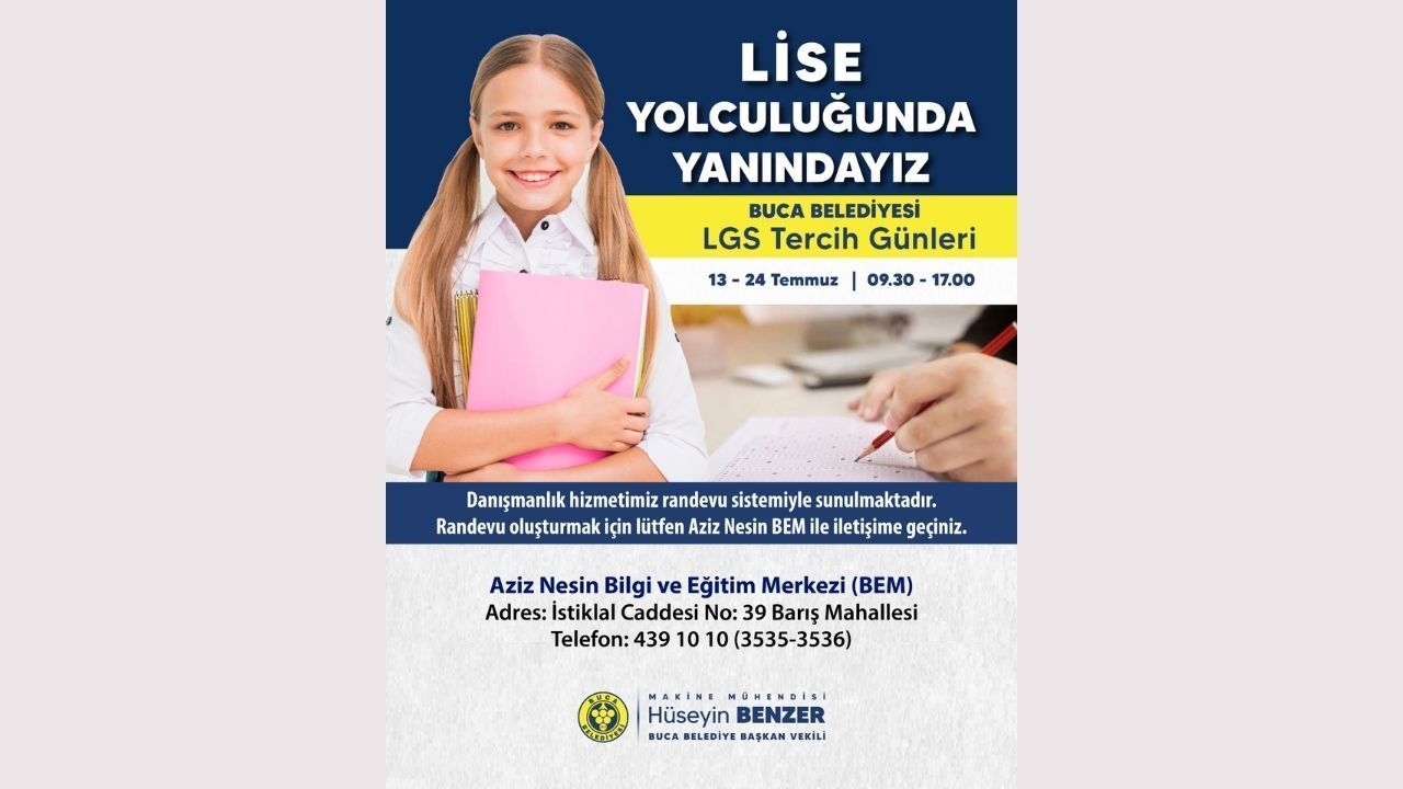 Buca’da "LGS Tercih Günleri" başlıyor