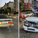 Uşak'ta kaza: Kırmızı ışıkta bekleyen otomobile arkadan çarptı