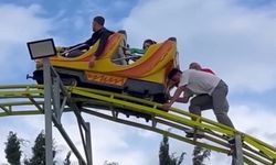 Lunaparkta panik: Dakikalarca yüksekte mahsur kaldılar!