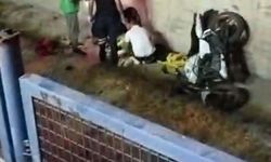 Eşinden motosiklet kullanmayı öğrenirken canından oldu