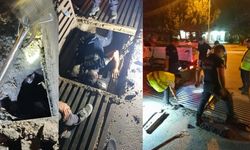 Ekipler seferber oldu mazgaldaki kedi kurtarıldı