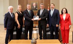 Başkan Şeniz Doğan'dan KKTC Cumhurbaşkanı Erhürman'a ziyaret