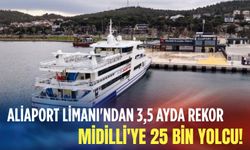 Aliaport Limanı'ndan 3,5 ayda rekor: Midilli'ye 25 bin yolcu!