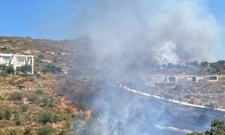 Bodrum’da korkutan yangın! Dereköy’de makilik alan alev alev
