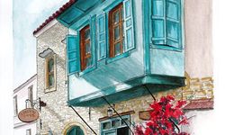 Çeşmeli muhtardan suluboya sergisi!