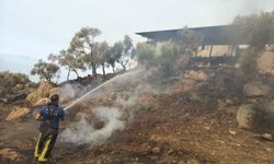 Denizli Büyükşehir İtfaiyesi Aydın Çine’deki orman yangınına destek için bölgede