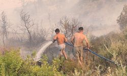 Seydikemer yangınında gönüllüler omuz omuza savaşıyor