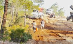Fethiye Üzümlü’de yangın alarmı! Köylüler ve ekipler alevlere karşı omuz omuza verdi