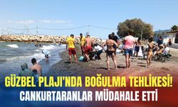 Güzbel Plajı'nda boğulma tehlikesi! Cankurtaranlar müdahale etti