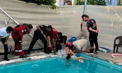 Havuzda kolu sıkışan çocuktan iyi haber geldi