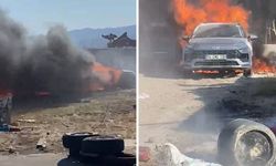 Menderes'te drift etkinliğinde çıkan yangın ormana sıçradı!