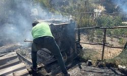 Kütahya’daki yangında paçalı güvercinler telef oldu