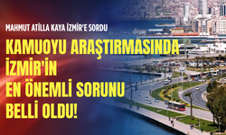 Mahmut Atilla Kaya İzmir'e sordu: Kamuoyu araştırmasında İzmir'in en önemli sorunu belli oldu!