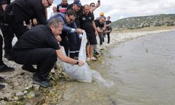 Porsuk Barajı Göleti'ne 107 Bin 500 balık bırakıldı