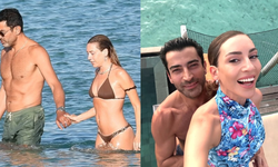 Sinem Kobal ve Kenan İmirzalıoğlu'ndan Çeşme'de romantik anlar