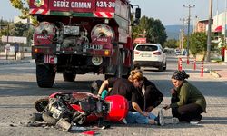 Akaryakıt istasyonu girişinde kör nokta kazası: Arazözün altında kalan sürücü yaralandı