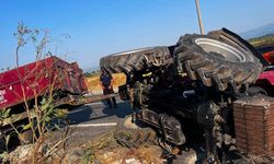Aydın'daki kazada devrilen traktörün sürücüsü yaralandı