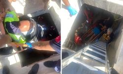 Bodrum'da havuz makine dairesine düşen yaralı vatandaş kurtarıldı