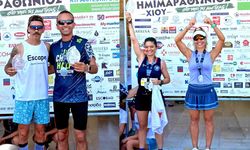 Çeşmeli sporcular Chios yarı maratonu’na damga vurdu!