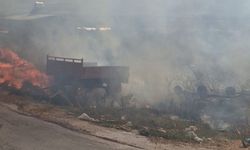 Denizli Buldan'da otluk alanda yangın