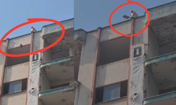 Denizli’de korku dolu dakikalar: Yüksek binadan aşağıya inşaat malzemeleri fırlattı!