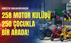 Denizli'de yakılan bir kıvılcım: 258 Motor Kulübü 250 çocukla bir arada