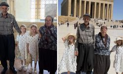 Tüp bebekle ikiz kızlarına kavuşan çift Anıtkabir'e gitti
