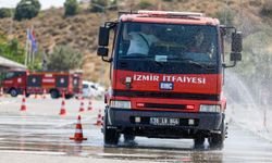 İzmir İtfaiyesi’nin yeni şoförleri zorlu parkurda