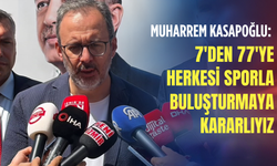 Muharrem Kasapoğlu: 7'den 77'ye herkesi sporla buluşturmaya kararlıyız