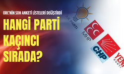 ORC'nin son anketi listeleri değiştirdi: Hangi parti kaçıncı sırada?