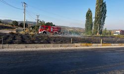 Manisa-Denizli karayolunda korkutan yangın! Buldan geçişinde alevler yolu kapladı