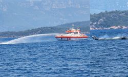Kıyıya demirli tekne saniyeler içinde alev topuna döndü!