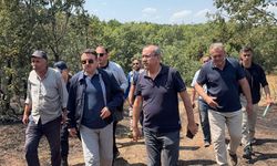 Kütahya’da ekinleri yanan köylülere Vali Işın’dan destek sözü
