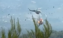 Yunanistan'da yangın söndürme helikopterleri havada çarpıştı!