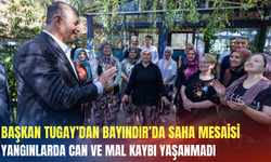 Başkan Tugay’dan Bayındır’da saha mesaisi