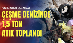 Plastik, metal ve evsel atıklar: Çeşme denizinde 1,5 ton atık toplandı