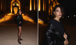 Demet Özdemir Paris’te bu kez gece stiliyle adından söz ettirdi