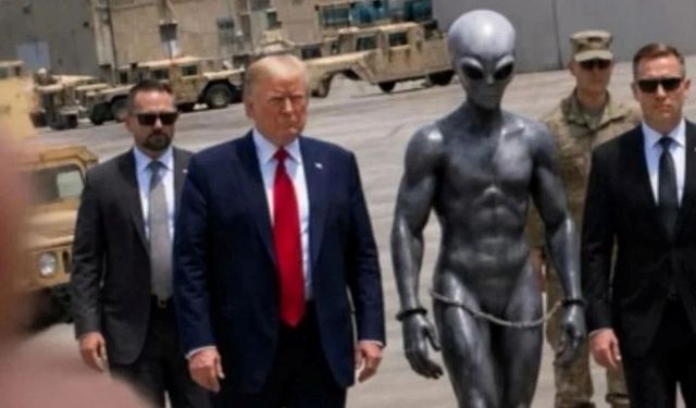 Trump'tan akılalmaz UFO göndermesi