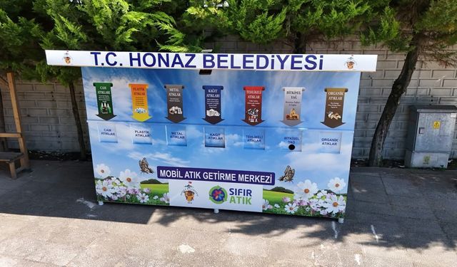 Denizli Honaz Çarşı’ya mobil atık getirme merkezi yerleştirildi