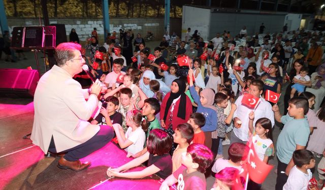 Merkezefendi'de çocuk ilahileri konseri coşkusu