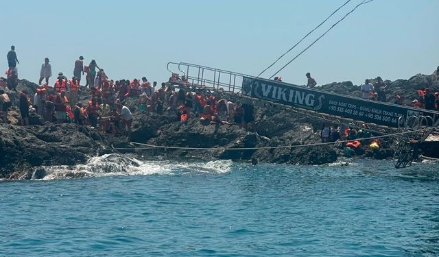Ölüdeniz açıklarında panik anları