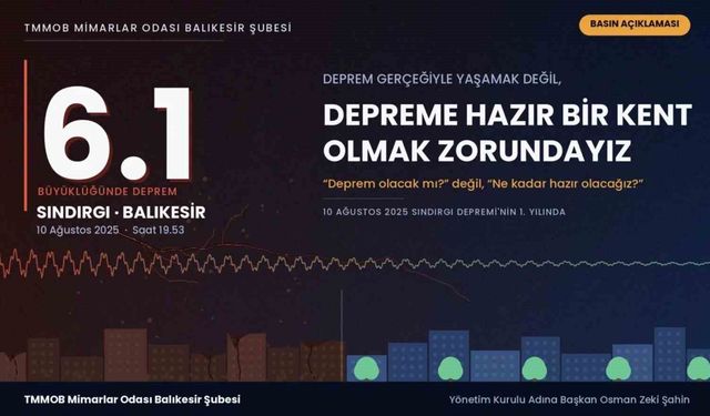 Sındırgı depreminin 1. yılında Balıkesir için 'dirençli kent' çağrısı