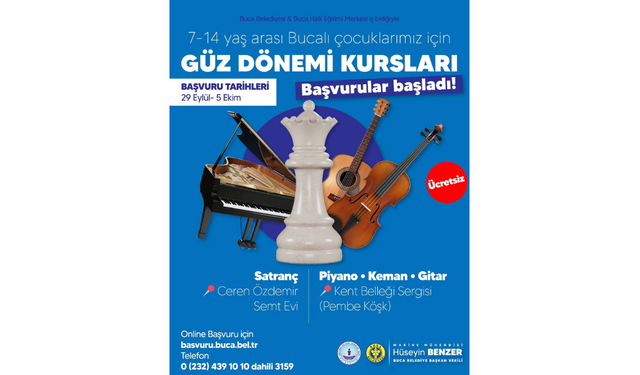 Buca’da çocuklar için güz dönemi kursları! 7-14 yaş için hangi kurslar var, nereden başvurulur?