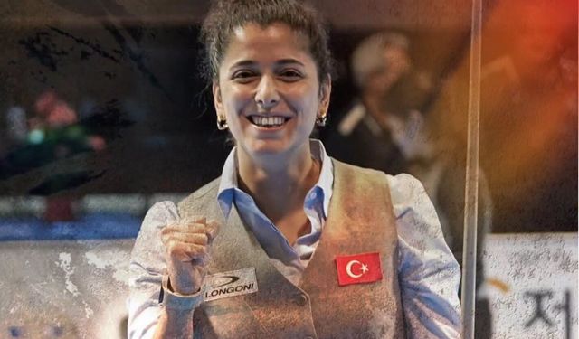 Denizlili Milli Bilardocu Güzin Müjde Karakaşlı Dünya Şampiyonu oldu