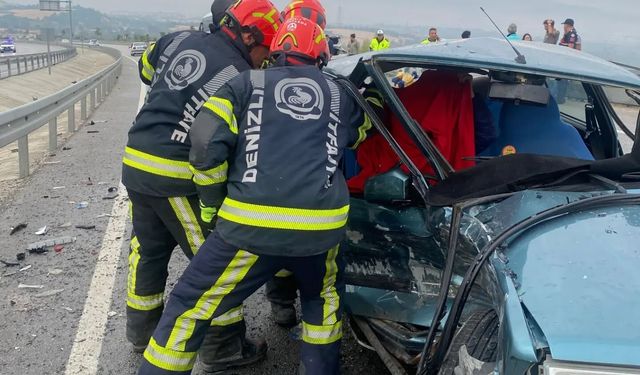 Honaz Ovacık Tüneli çıkışında trafik kazası: 1 yaralı