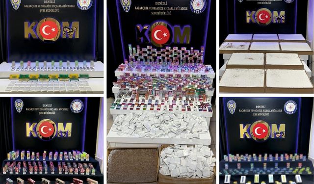 Denizli’de dev kaçak sigara operasyonu: 2 tutuklama
