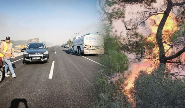Yangın yerleşim yerlerine dayandı: Muğla-Denizli karayolu ulaşıma kapatıldı