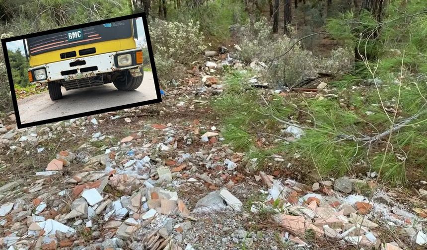 Ormana kaçak hafriyat skandalı! Muhtar suçüstü yakaladı