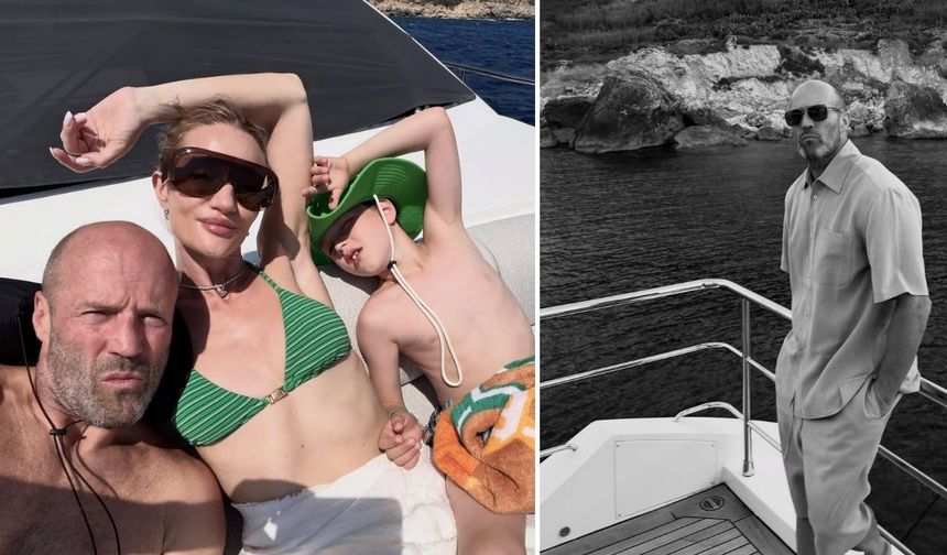 Aksiyonun yıldızı aile modunda: Jason Statham tatil pozlarıyla sosyal medyayı salladı!
